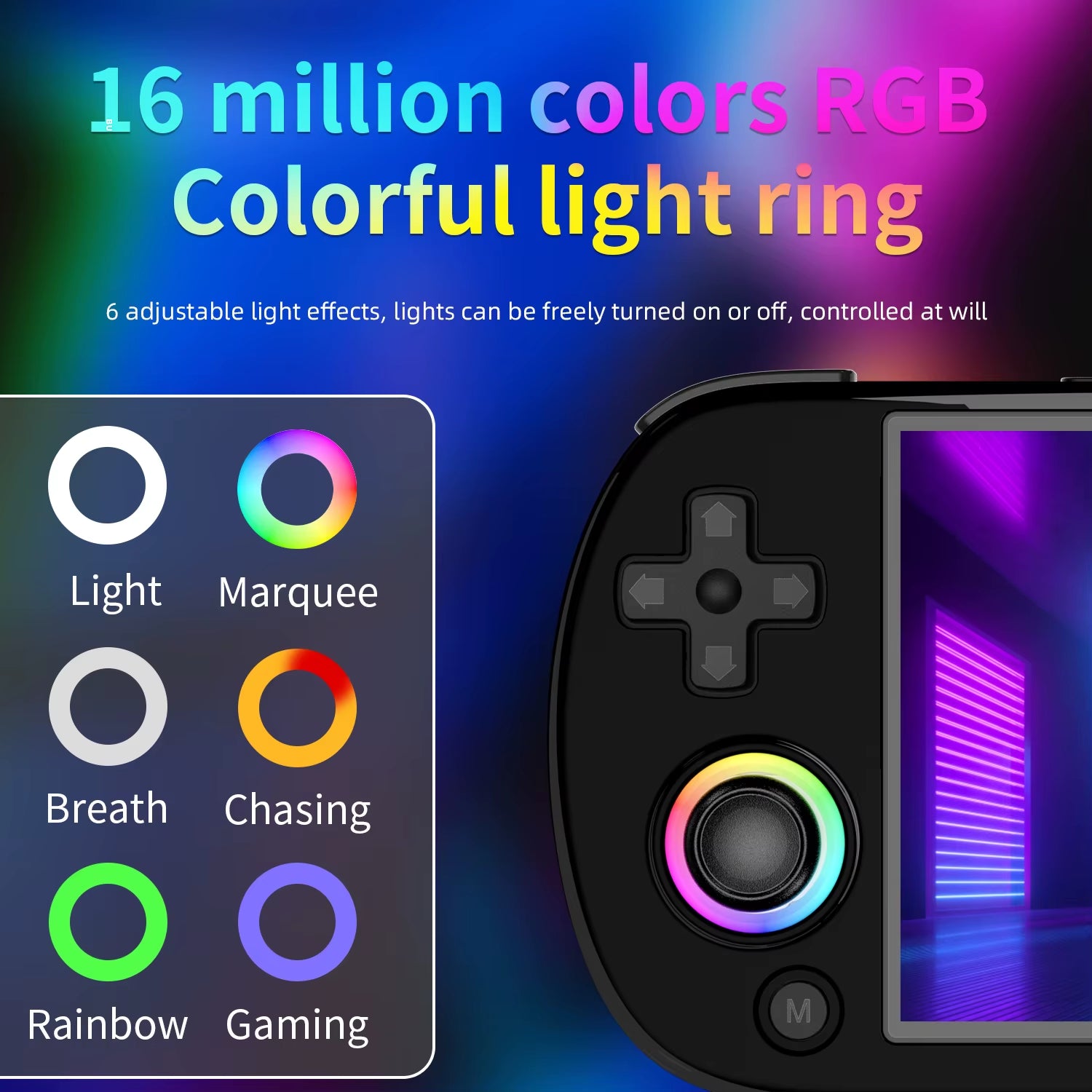 RG40XX H Handheld Games Console 4.0" IPS Screen Linux 64-Bit Multicolor LED Lights Retro Gaming Console over 5000 Games