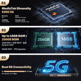 Armor X16 Pro 5G Rugged Phone 10360Mah up to 16GB RAM 256GB ROM 120Hz 6.56" Android Smartphone with Google Gemini