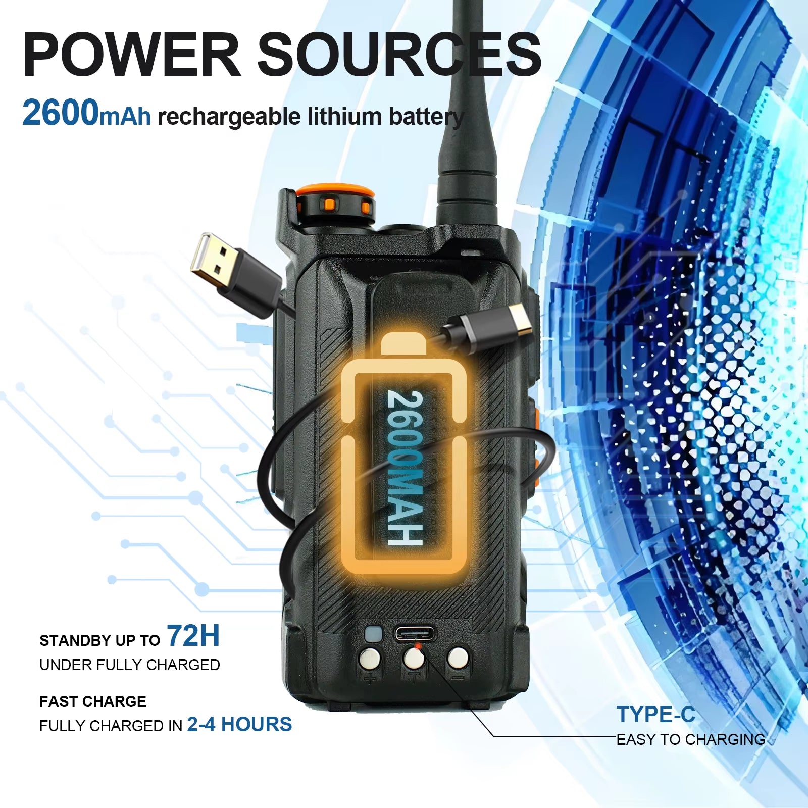 UV-K68 Walkie Talkie Air Band Radio TYPE-C K68 Charge UHF VHF DTMF FM NOAA Wireless Frequency Two Way Radio