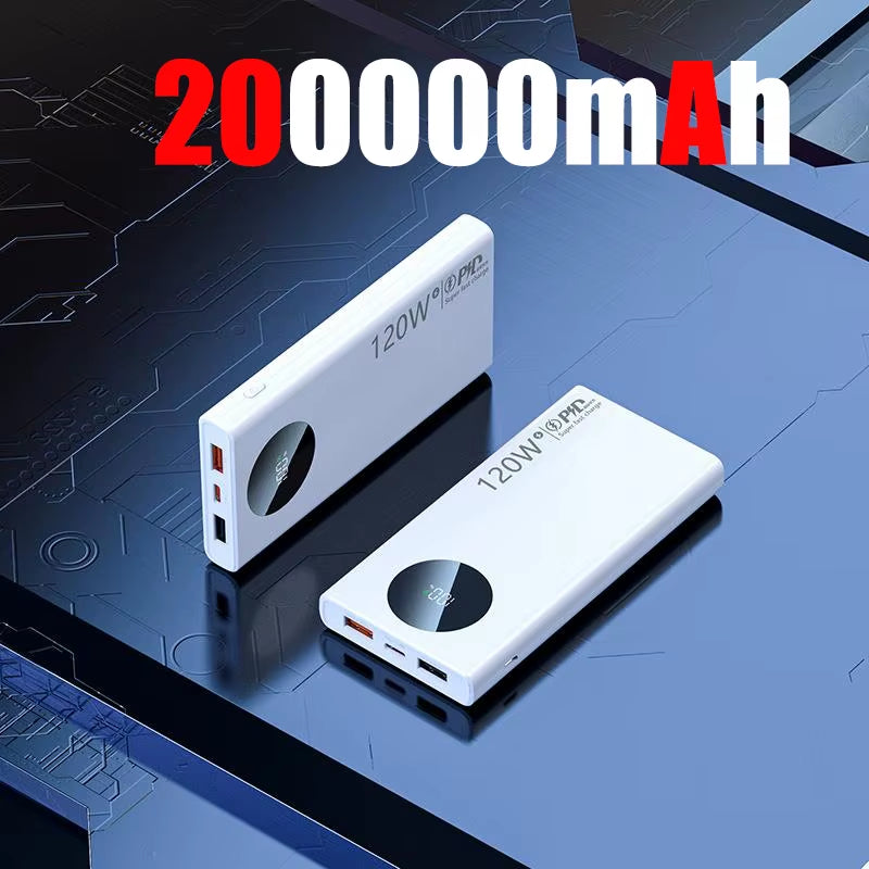 500000Mah 120W High Capacity Power Bank Super Fast Charge Powerbank Digital Display Portable Battery Charger for Iphone Samsung