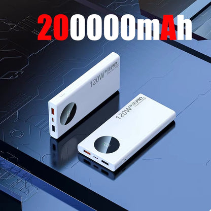 500000Mah 120W High Capacity Power Bank Super Fast Charge Powerbank Digital Display Portable Battery Charger for Iphone Samsung