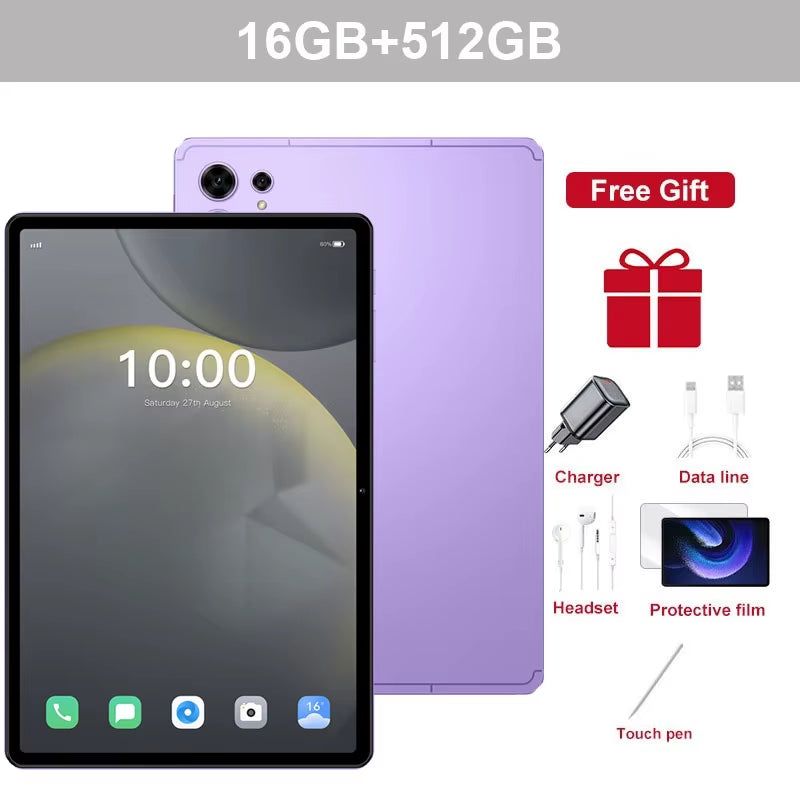 2025 Original Tab Pad 7S Pro 10" Android 15 Tablets Global Snapdragon 8 Gen3 22GB+2TB Tablet PC 10000Mah 5G Dual SIM Kids Tablet