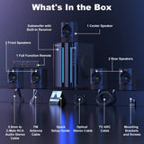 Surround Sound Systems Home Theater System - 800 Watts Peak Power 6.5" Subwoofer 5.1/2.1 Wired Stereo Speakers