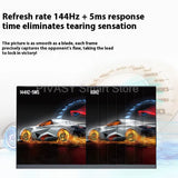 23.8 Inch 144Hz High Refresh Rate IPS Borderless Gaming Monitor 5Ms 99% RGB Gamut 178° View Angle with RGB Lighting Backshell