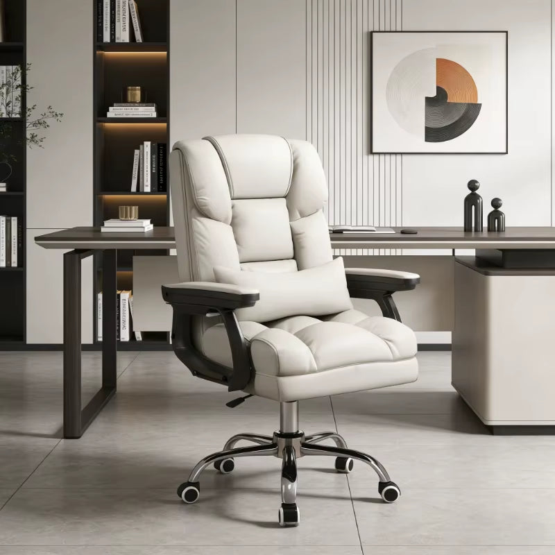 Luxury Modern Ergonomic Office Chair -Computer Desk Chair with Wheels, High Back Executive Swivel Chair for Home Office