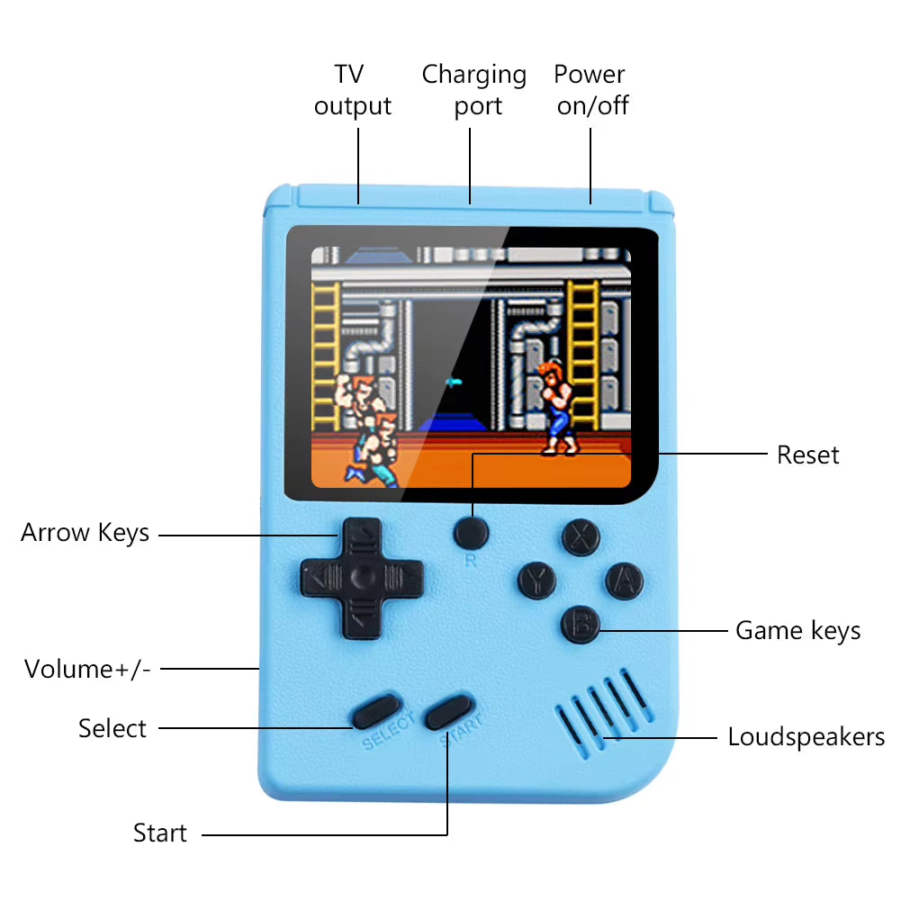 500 Games in One Portable Mini Electronic Video Game Player Kids Electronic Game Toy for Children Handheld Game Console