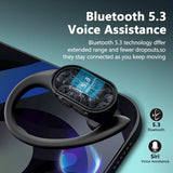 T68 Deep Bass Wireless Earbuds Bluetooth 5.3 TWS Earphones In-Ear LED Display Waterproof True Earphones for Work Gym Sports