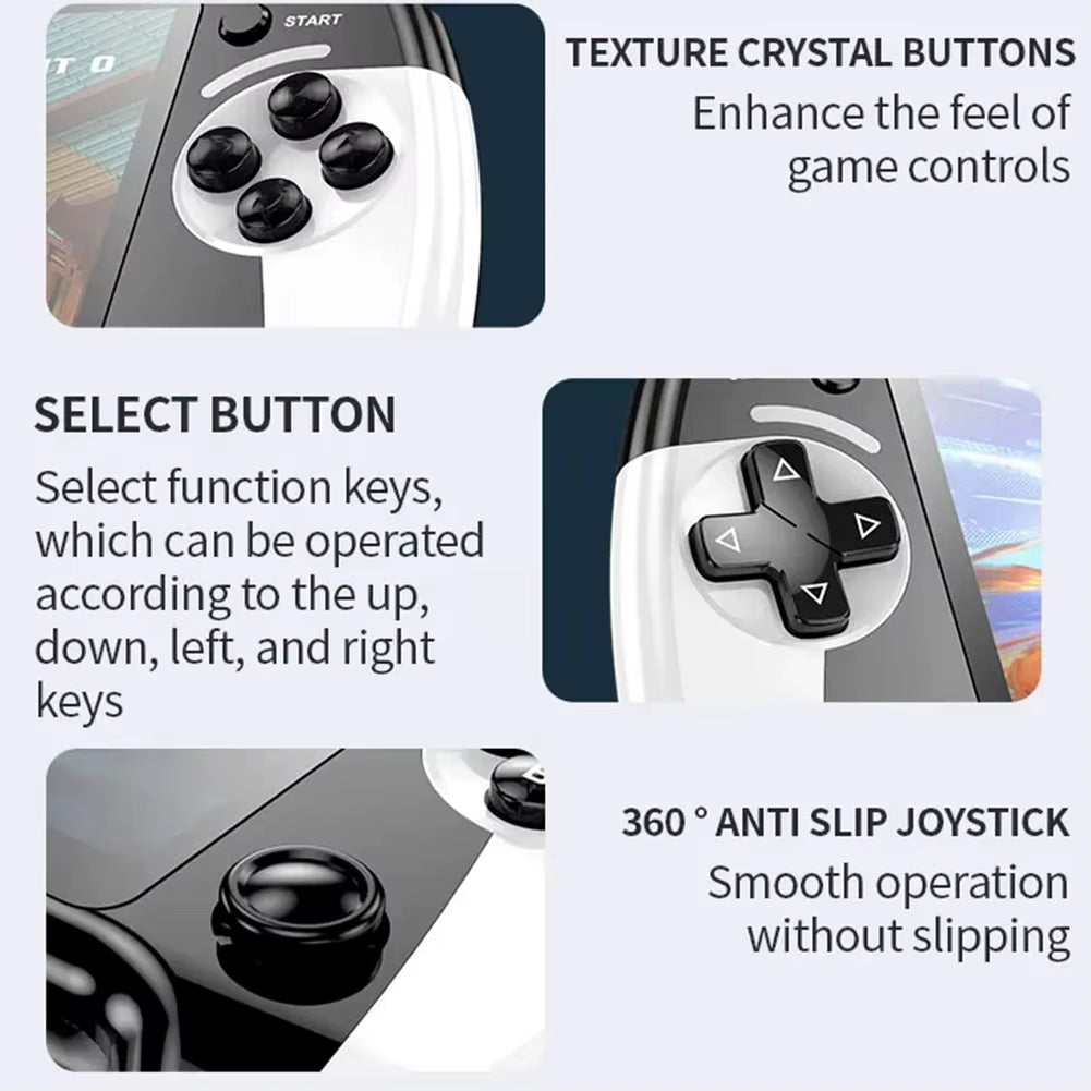 X9 Handheld Game Console Built-In 9 Classic Game Emulators 5.5Inch Screen 1500Mah 360° Non-Slip Joystick Retro Video Game Player