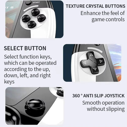 X9 Handheld Game Console Built-In 9 Classic Game Emulators 5.5Inch Screen 1500Mah 360° Non-Slip Joystick Retro Video Game Player