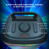 Sonic Bass V4 Portable Bluetooth Speaker – Wireless Party Speaker with Deep Bass, Karaoke Speaker with Microphone Port, LED Lights, Outdoor Portable Rechargeable Speaker