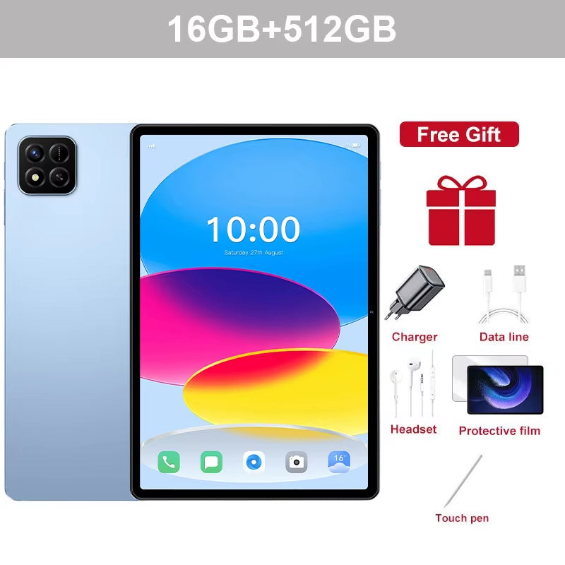 2025 New Pad 7S Pro Tablet PC 10.1" Global Edition 5G Dual SIM Android 15 Tablets 22GB+2TB Wifi GPS Children'S Kids Tab Tablet