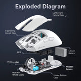 X11  Gaming Mouse Wireless 1K Hz PAW3311 Macro Magnetic RGB Docking Charger for Gaming