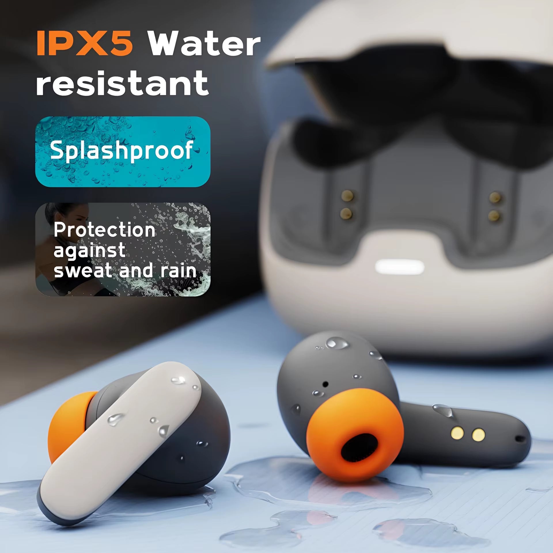 TWS Wireless Earbuds BT 5.4 Low Latency Game Earphones Microphone Noise Reduction Fast Charging Game Mode Listen Music Headset