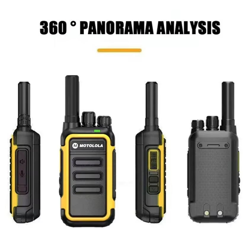 Motolola 2Pcs Mini Walkie Talkie Portable Two-Way Radio UHF Transceiver Set Walkie-Talkies Radio Walkie Talkie Long Range COD