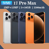 Global Vision 17 Pro Max Smartphone Android 3GB RAM 16GB ROM 6.7 Inch Dual SIM 4G Network 5+13MP Mobile Phones