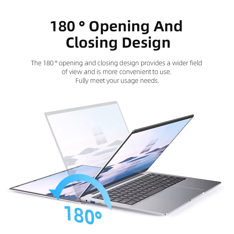 New Laptop Computer Windows 11 Pro  Atom A3950 2025 Notebook PC Gamer 12GB RAM 512GB 1TB SSD 1920*1080 Office Computer