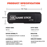 New GD10 PRO Video Game Stick Console 2.4G Double Wireless Controller Game 4K 58000 Games 256GB Retro Games Boy Christmas Gift
