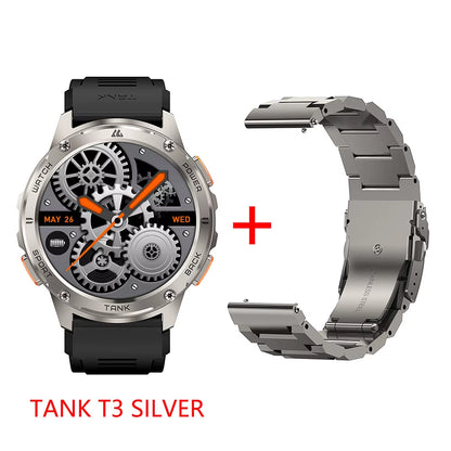 Original  TANK T3 Smart Watch for Men Military Smartwatch Women Digital Fitness Watches AMOLED AI Voice AOD Bluetooth