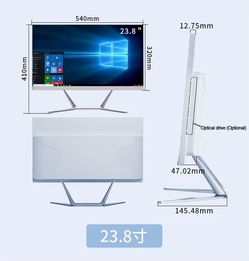 24 27 Inch Core I5 I7 Monoblock Monitor Computadora 8Gb 16Gb 32Gb Ram 1Tb Ssd Aio Computer All in One Pc Gaming