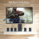 Home Theater System 800 Watts Peak Power 6.5" Subwoofer 5.1/2.1 Surround Sound Stereo Bluetooth Speakers Systems for TV