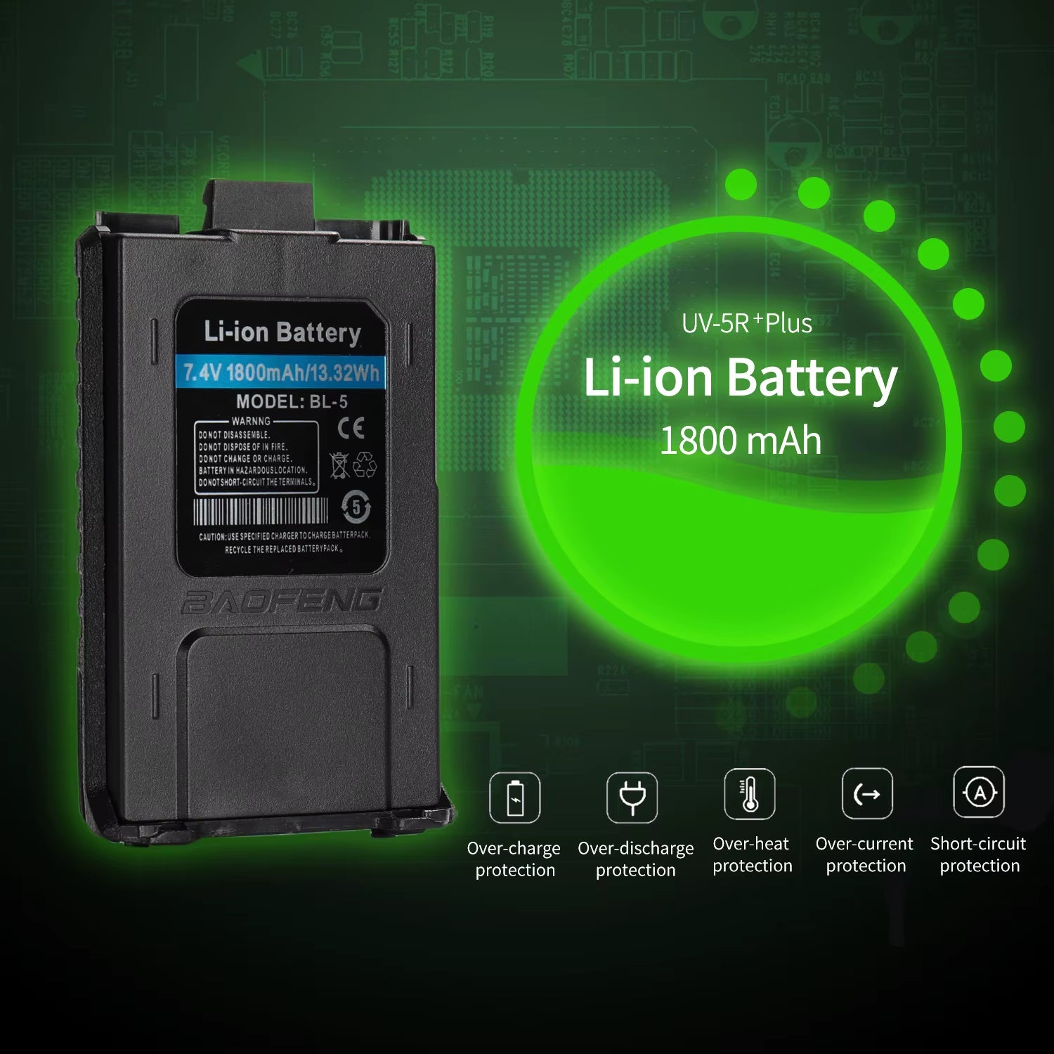 UV-5R+ plus Two Way Radio, Long Range for Adults Rechargeable with Earpiece, Walkie Talkie for Outdoors