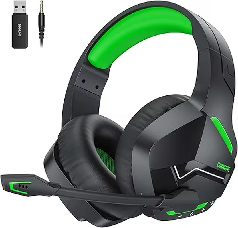 BW01 Wireless Gaming Headset with Mic for PC PS4 PS5 2.4G Bluetooth USB Gamer Headphones with Mic for Laptop Computer