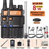 1/2PCS  M-5R 8W Walkie Talkie Multi Band Type-C Wireless Copy Frequency AM Long Range for UV-5R Two Way Ham Radio