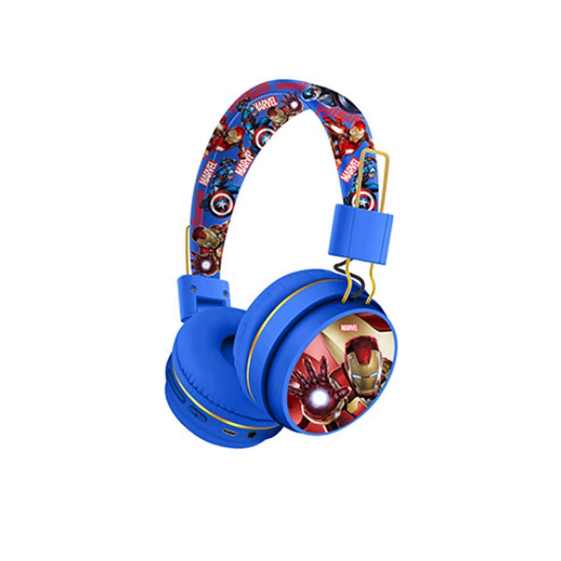 New Marvel Bluetooth Headphones Spider Man Wireless Bluetooth Earbuds HIFI Surround Sound Headset with Mic Kids Anime Cartoon