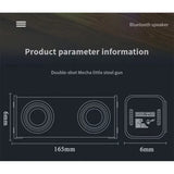 V8 Transparent Mecha Music Speakers Bluetooth Wireless 5.0 Bass Diaphragm Subwoofer TWS Stereo RGB Light Mini Party Speaker ﻿