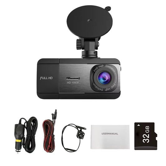 Newes 3Camera 1080P HD Dash Cam Hide Car Recording Camera Cars 2Inch DVR Camera Black Box Night Vision 24H Monitor Video Parking