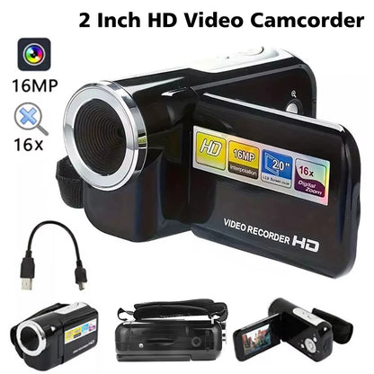 Vlog Camera 1080P Full HD 16 Million Pixels DV Camcorder Digital Video Camera 16X Digital Zoom Camera with Fill Light New Gifts