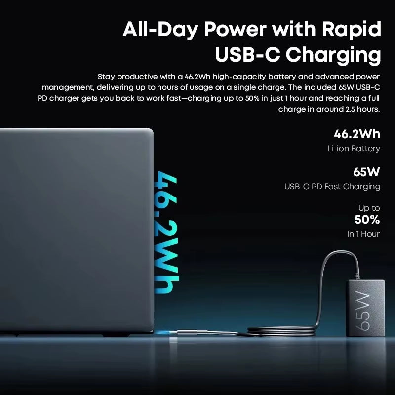 CHUWI Corebook X Gaming Laptop 14.1 Inch 2K IPS Screen  R5-7430U 16GB DDR4 RAM 512GB SSD Windows 11 Wifi6 Notebook Computer