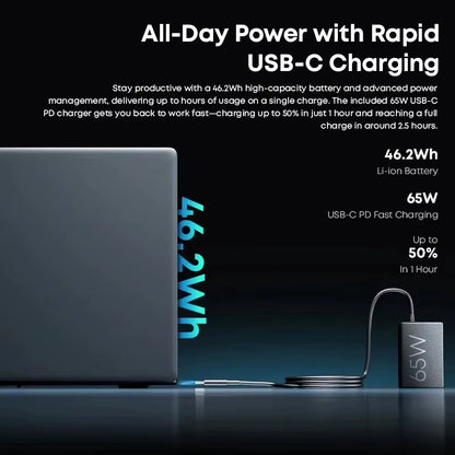 CHUWI Corebook X Gaming Laptop 14.1 Inch 2K IPS Screen  R5-7430U 16GB DDR4 RAM 512GB SSD Windows 11 Wifi6 Notebook Computer