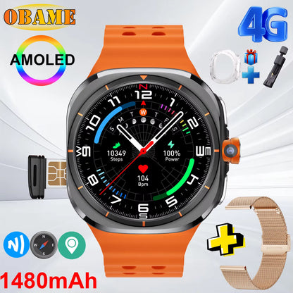 2025New WATCH 7 Ultra Upgrade 5G Smart Watch Men 1480Mah 32GB Memory 480*480 HD Screen Camera NFC GPS Compass Sports Smartwatch