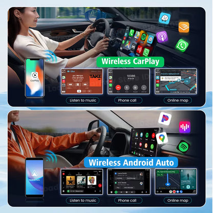 Android 13 Tv Box Carplay Android Auto 8 Core Wired to Wireless Adapter for Netflix Spotify Youtube Car Accessories
