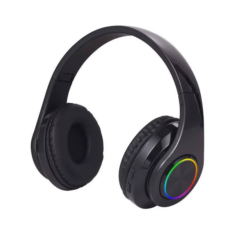 B39 Headphone with Wireless Bluetooth Colorful Light Pluggable Card Game Music Movement Bluetooth Headset for Phone