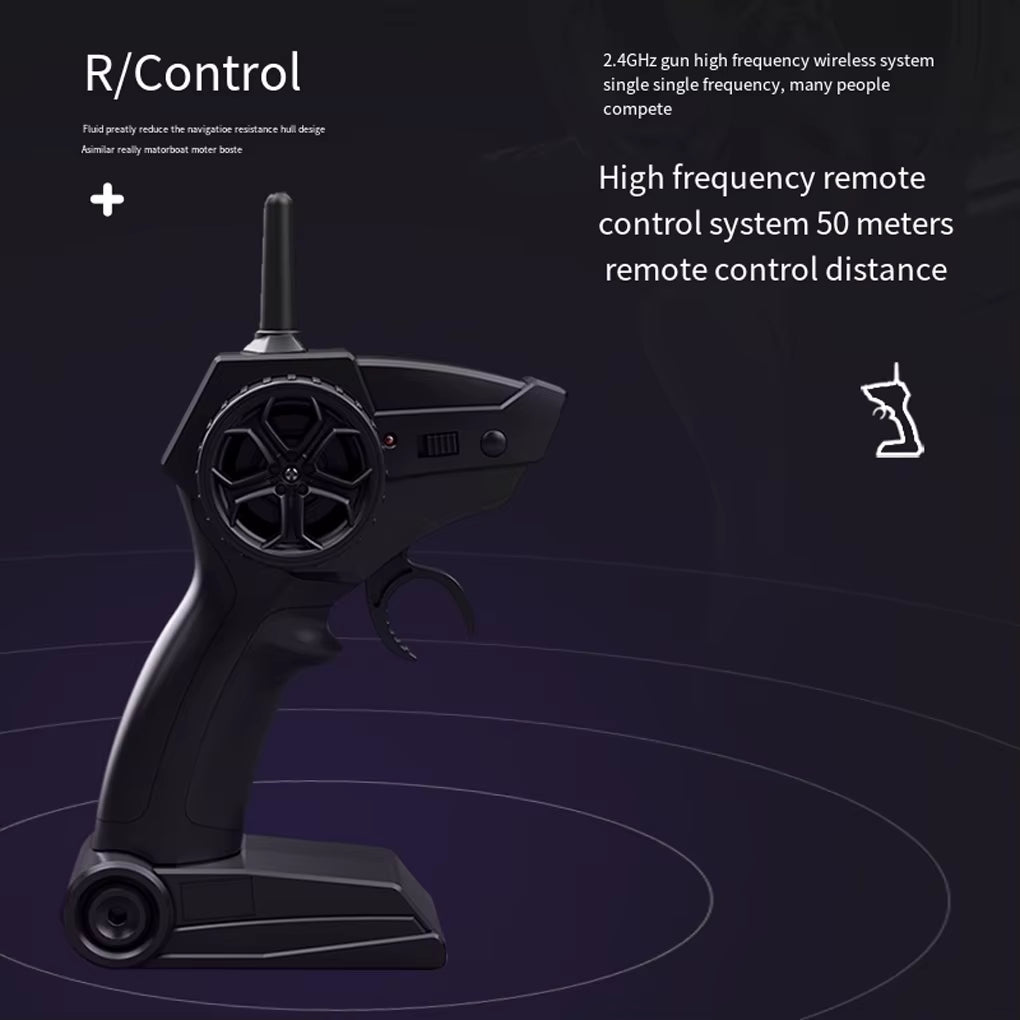 Mini Jet Ski High-Speed RC Motorboat Waterproof High-Speed Rc Toys Simulation Body Remote Control Boat for Kids Gift