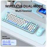K-Snake Wk300 Wireless Dual Mode Keyboard and Mouse Set Mute with Volume Knob Desktop Laptop Universal