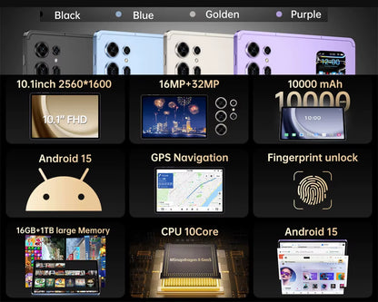 2025 Original Tab Pad 7S Pro 10" Android 15 Tablets Global Snapdragon 8 Gen3 22GB+2TB Tablet PC 10000Mah 5G Dual SIM Kids Tablet