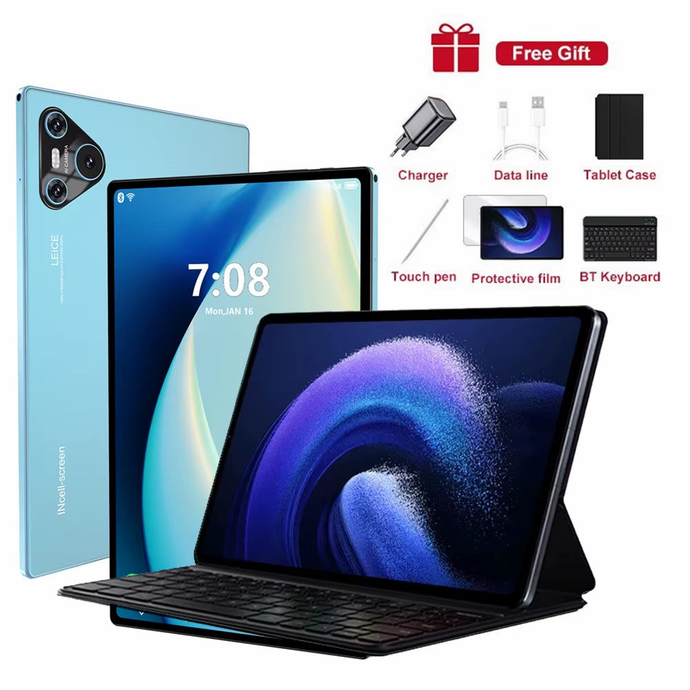 2025 Pad 16 Pro Tablet 10 Inch Android 4K WIFI 10000Mah 16GB+1TB Tablets Dual SIM Snapdragon 870 Tablet PC for Children Kids Tab