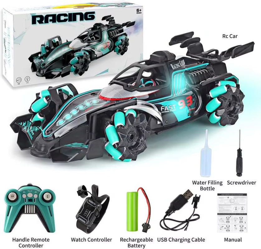 Gesture Sensing RC Stunt Car for Kids 6-12 - 360° Rotate, Drift Hand-Controlled with Light Music & Spray - Perfect Birthday Gift