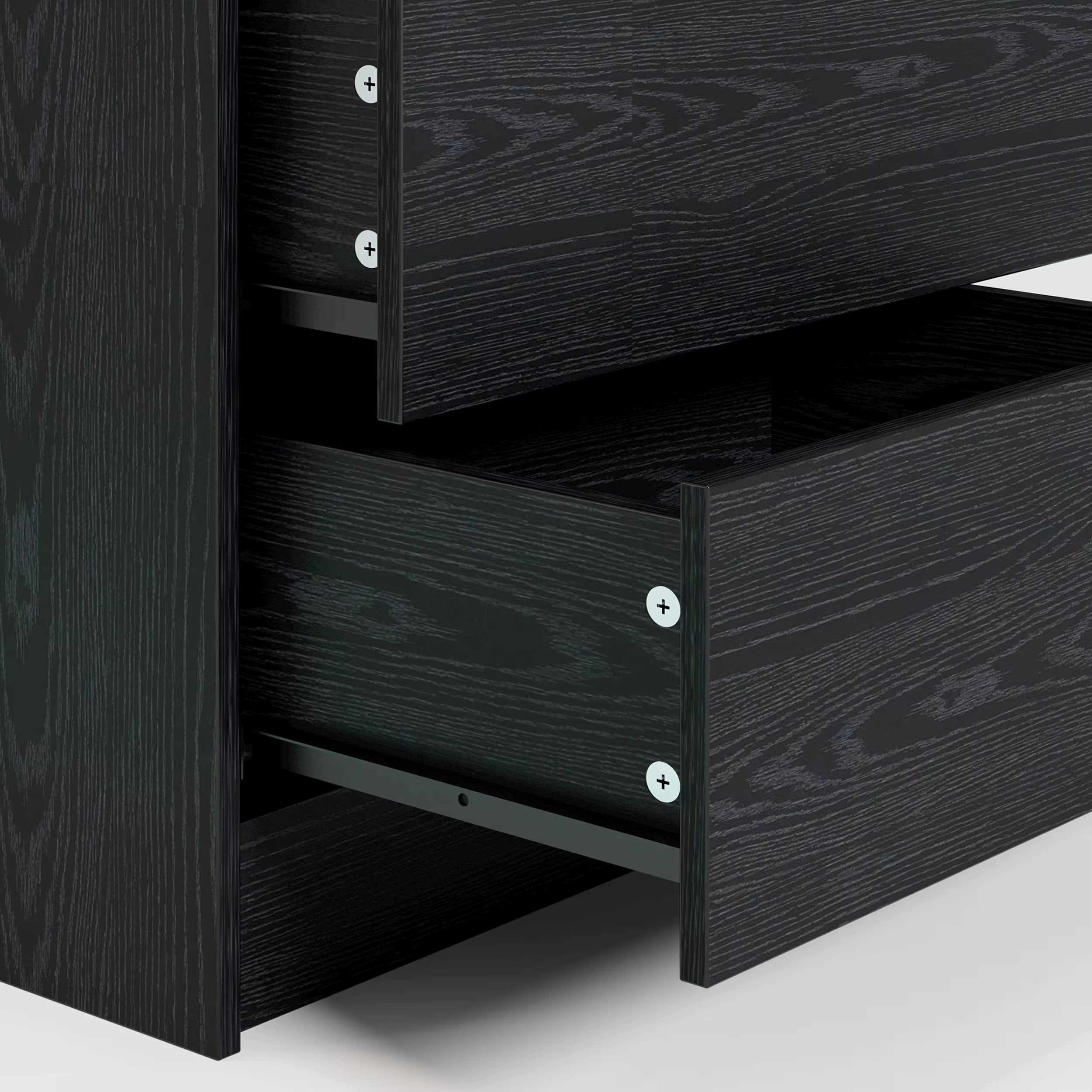 Night Stand with Charging Station, Modern Nightstand with LED Light and Drawers, Bedside Tables/End Table for Bedroom