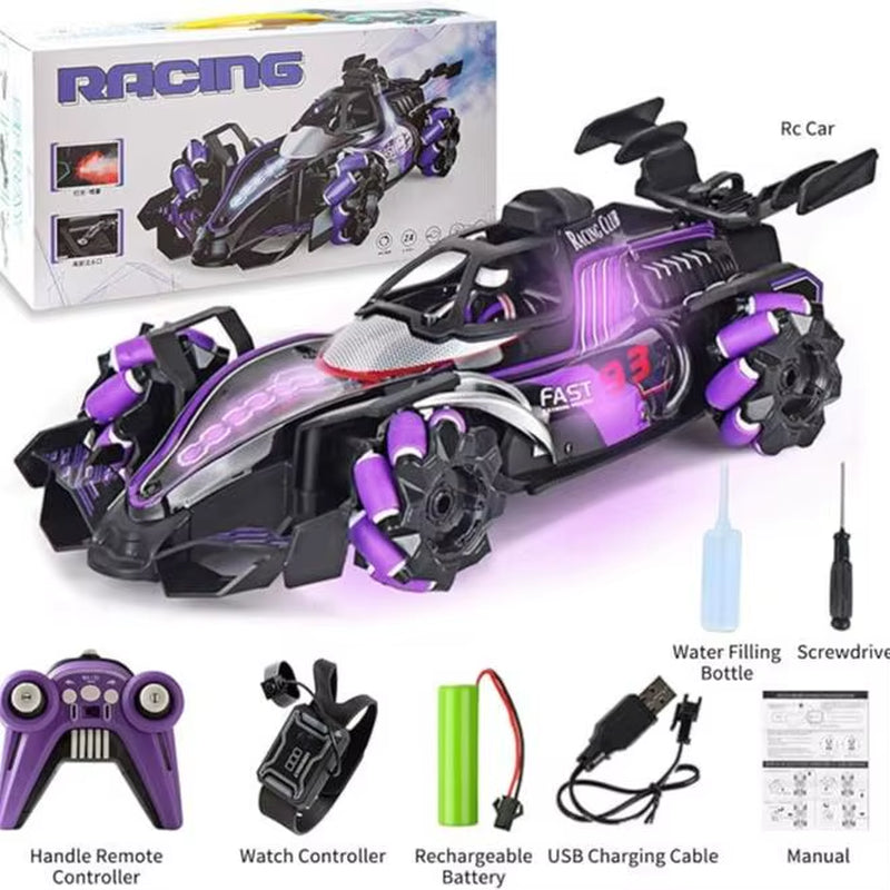 Gesture Sensing RC Stunt Car for Kids 6-12 - 360° Rotate, Drift Hand-Controlled with Light Music & Spray - Perfect Birthday Gift