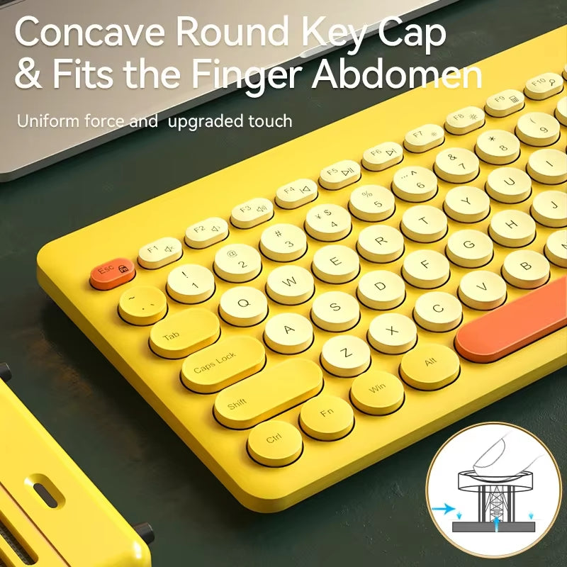 Colorful Gaming Accessories Ergonomic Mini Portable Wireless Keyboard and Mouse Combo for Home Office