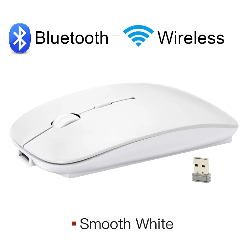 Rechargeable Wireless Mouse Bluetooth Mouse Computer Ergonomic Mini Usb Mause 2.4Ghz Silent Macbook Optical Mice for Laptop Pc