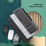 2.4G Wireless Keyboard and Mouse Combo Three-Mode Multi System Compatibility Bluetooth Keyboard Mouse Set Rechargeable Keyboards