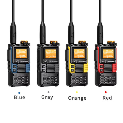 UVK5(99) AM/FM/DTMF Walkie-Talkie 200CH 20-1000MHZ Walkie-Talkie NOAA Weather Forecast with Flash Copy Frequency Tpye-C LCD Disp