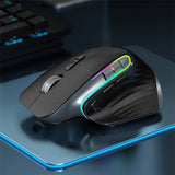 Multi-Device Wireless Mouse Bluetooth 5.0 & 3.0 Mouse 2.4G Wireless Portable Optical Mouse Ergonomic Right Hand Computer Mice