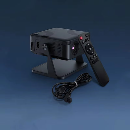 Portable 650ANSI Projector Native 1080P Android 11 Auto Focus & Keystone 4K 360° Rotate Wifi6 BT5.2 Airmouse Home Theater