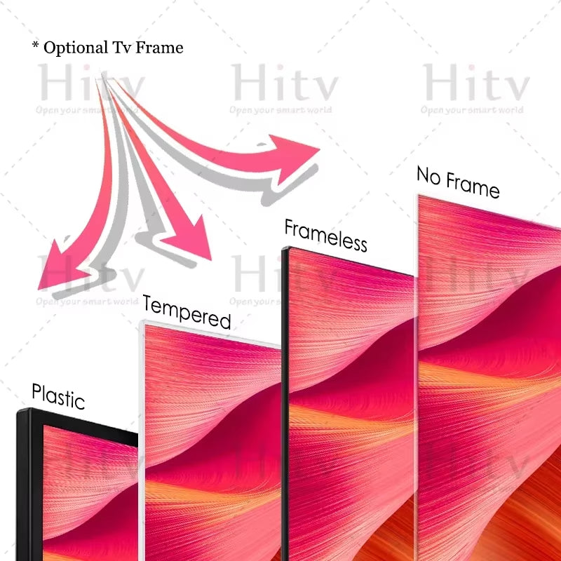 Custom TV 40 Inch UHD 1080P LED TV Television 43 50 65 65Inch 4K Smart TV